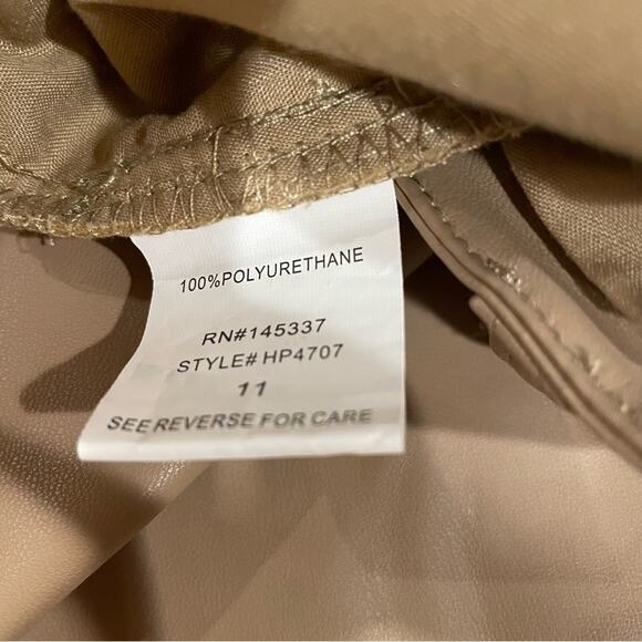 Hesperus Faux Leather Women's Pants Straight Leg Size 11 - Picture 5 of 6